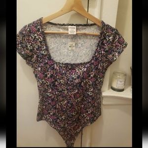 PINK Victoria's Secret Floral Bodysuit